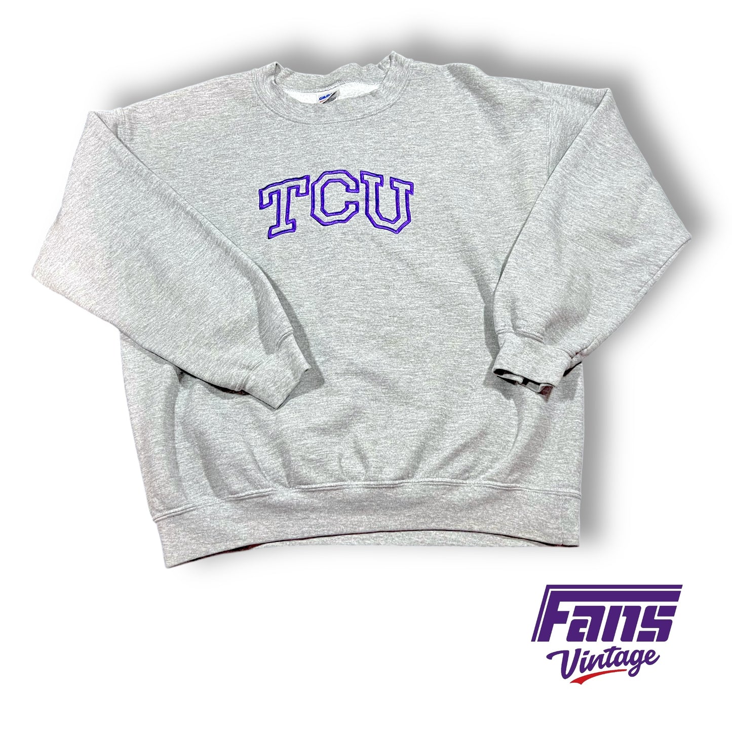 Gorgeous details! Embroidered Vintage TCU Crewneck Sweater