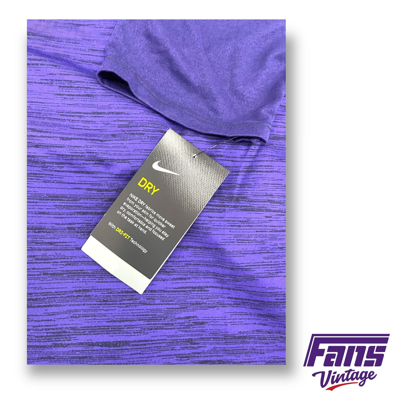 Limited Edition TCU Baseball Team Issued Purple Heather Raglan Shirt with Vintage Logos!