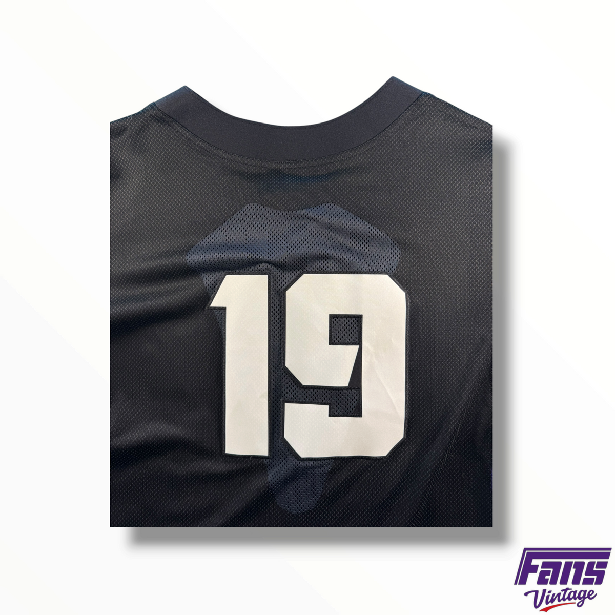 Nike TCU Baseball Premium Game Worn Throwback Style Blackout Jersey with College World Series Patch