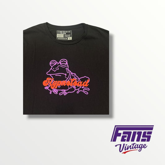 TCU Hypnotoad Cotton Tee with Neon Script from the Natty Season