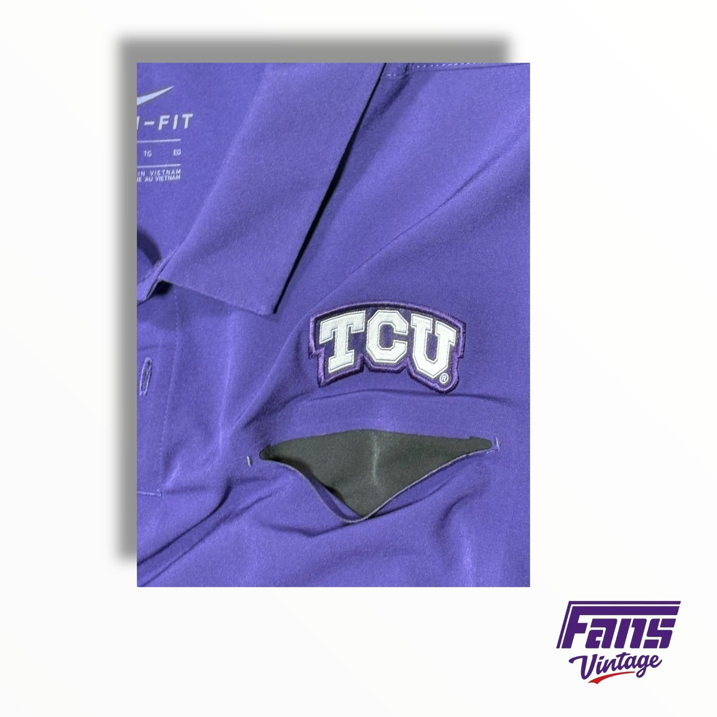TCU Nike Football Team Issue Sideline Premium Matte Polo