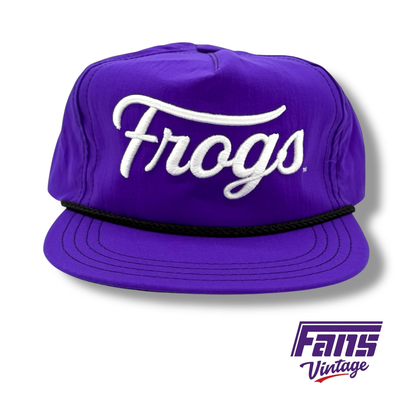 Fans Originals “Frogs” Script Logo 90s Vintage Rope Hats - Electric Grape Matte Material