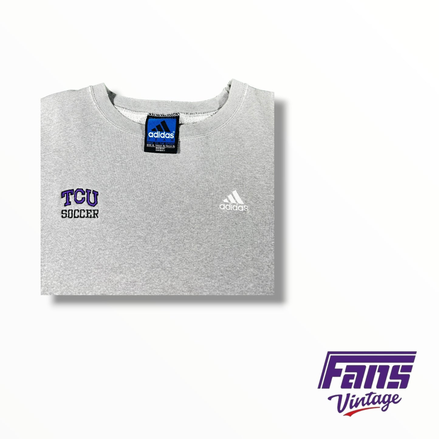 Vintage TCU Soccer Adidas crewneck