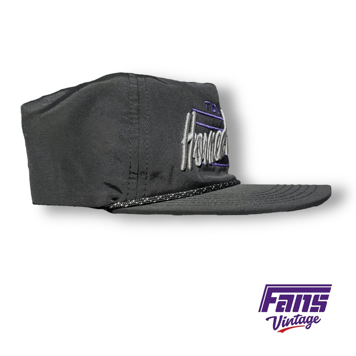 TCU Vintage Style Rope Snapback Hat with awesome details!