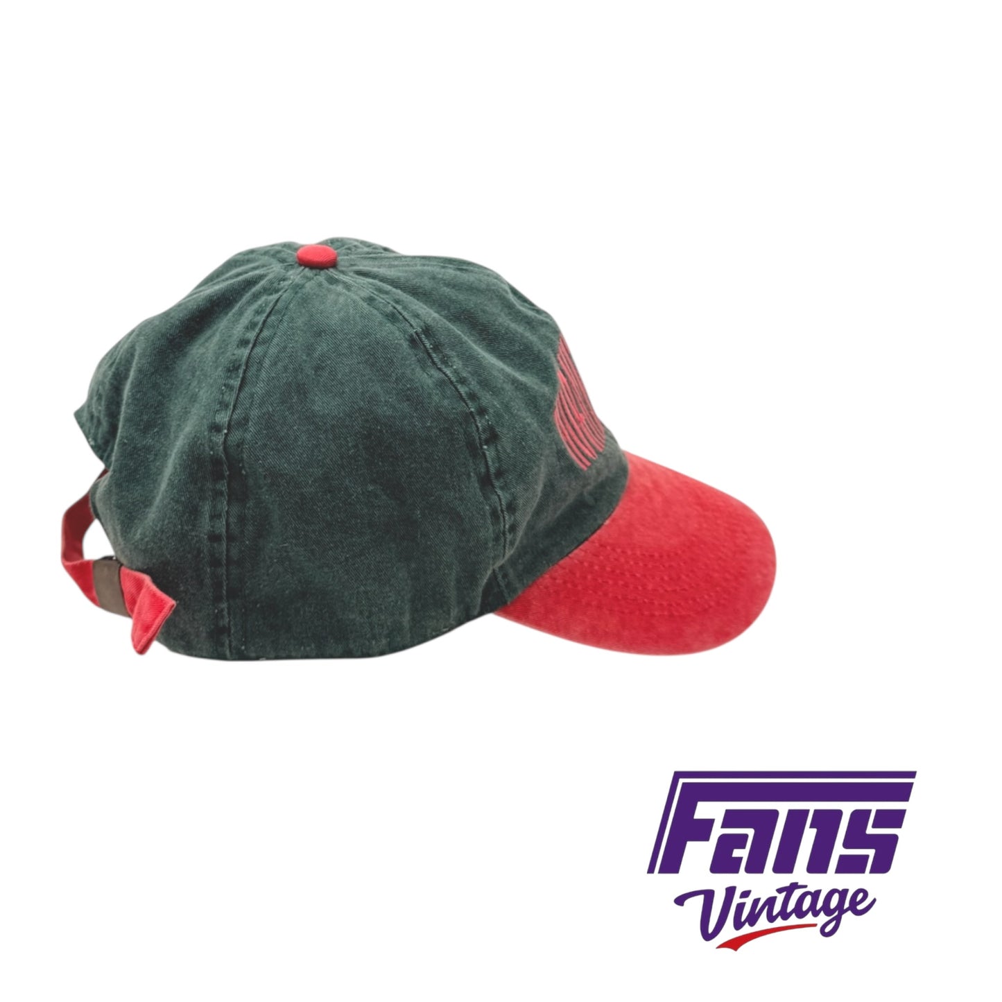 RARE! 90s Vintage TCU Horned Frogs Unique Denim Look Hat