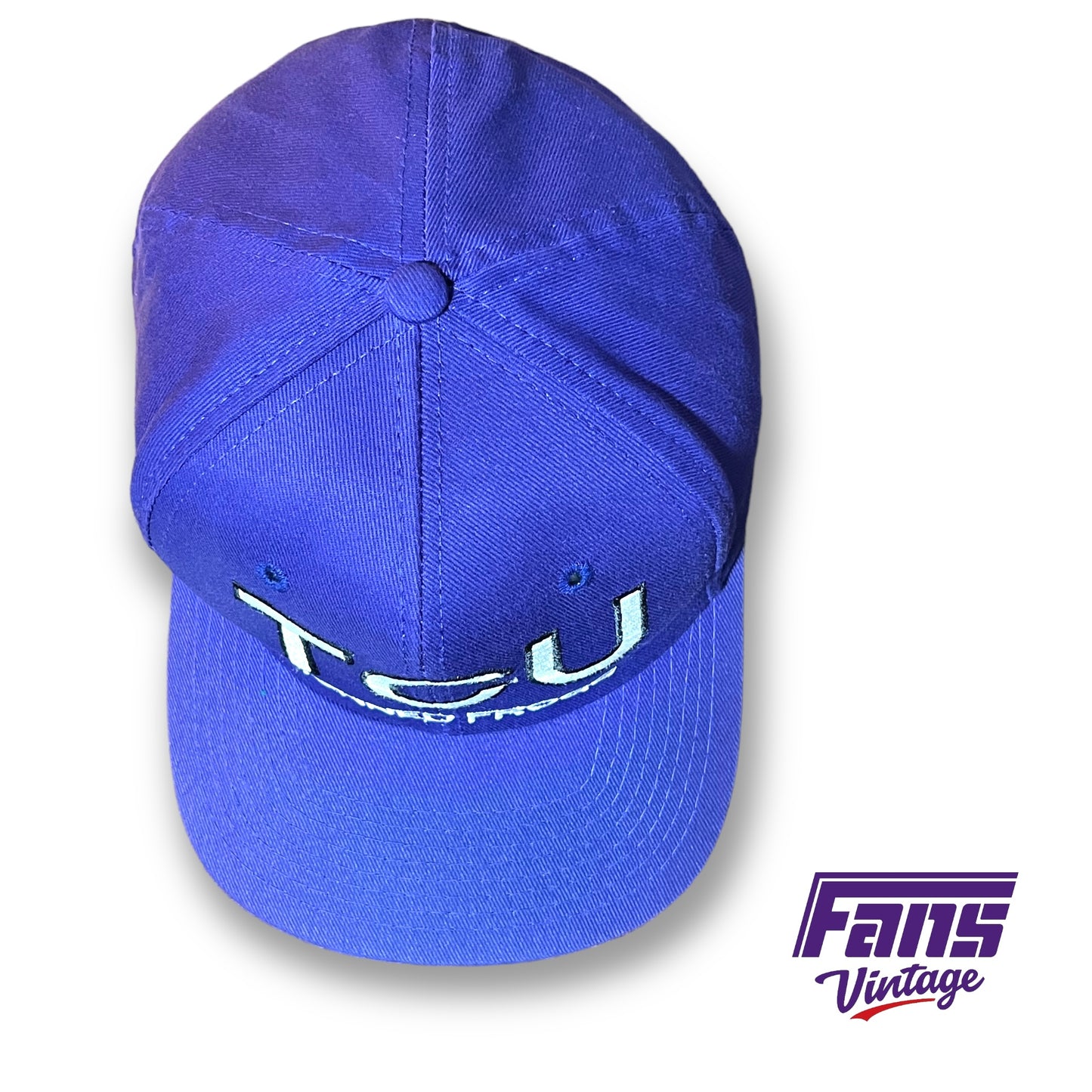 Vintage 90s TCU Horned Frogs Rare Embroidered Snap Back Hat