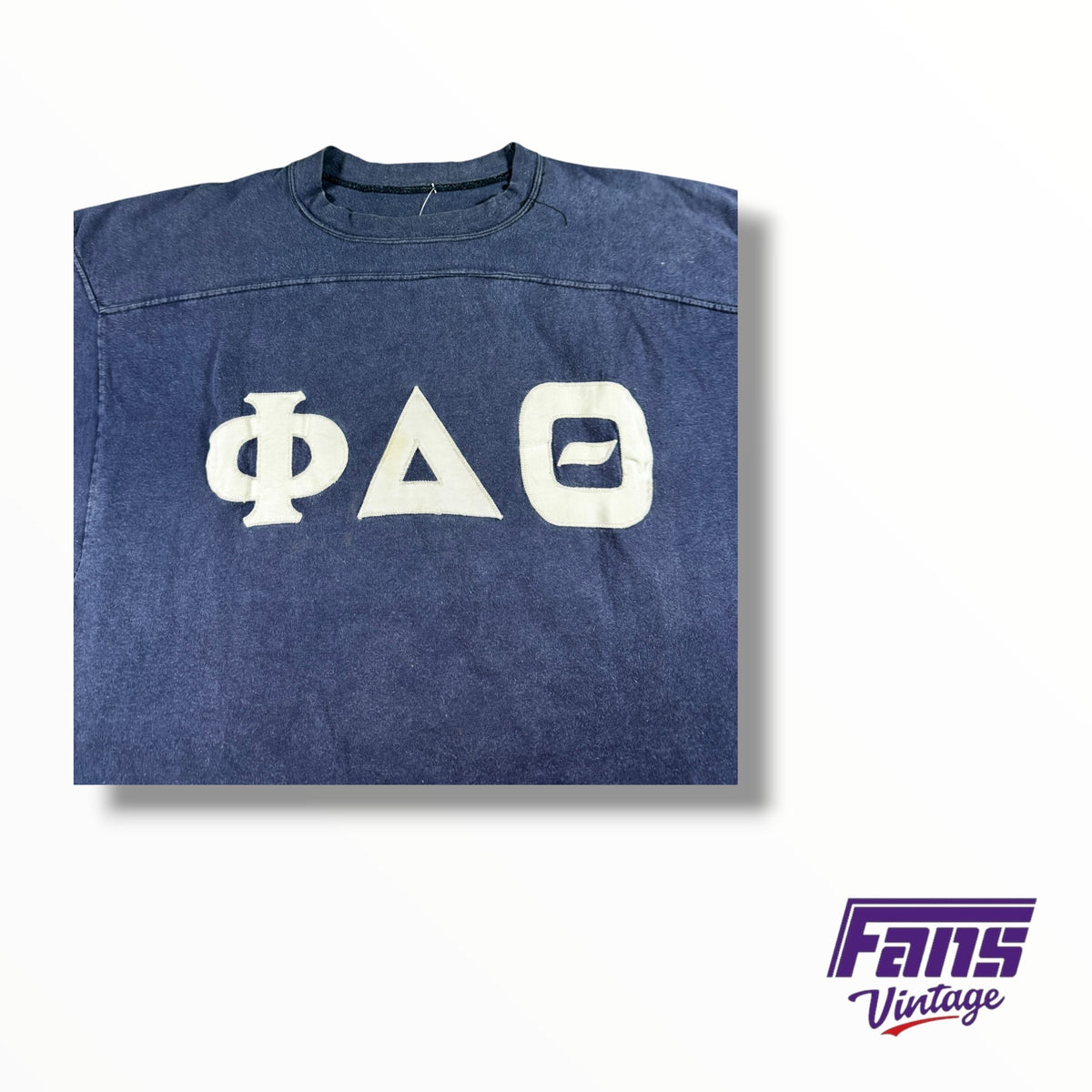 Vintage 70s Fraternity Phi Delta Theta Jersey Style Stitched Letters Tee