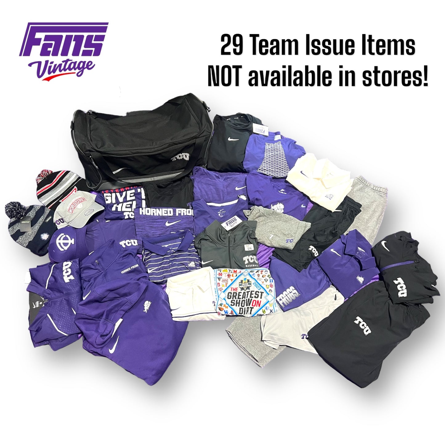 TCU Baseball Team Exclusive Player Issue Mega Bundle - Size Large