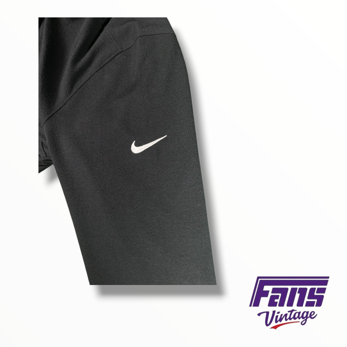 TCU Nike Team Issued Coach’s Sideline Quarter Zip Pullover in Blackout Colorway
