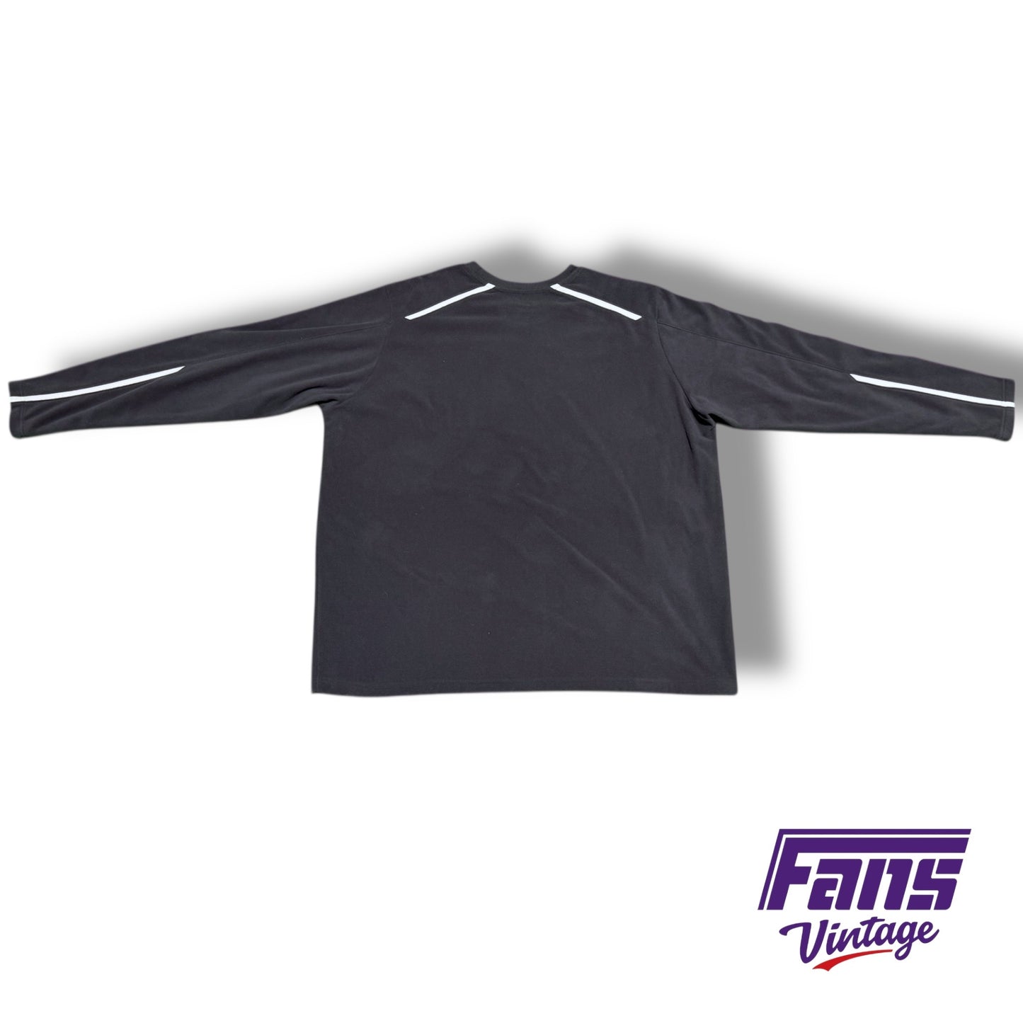 Vintage TCU Y2K Era - Custom Baseball Team Issued Therma-Fit Fleece Sweater Pullover in Anthracite Gray - New with Original Nike Tags!
