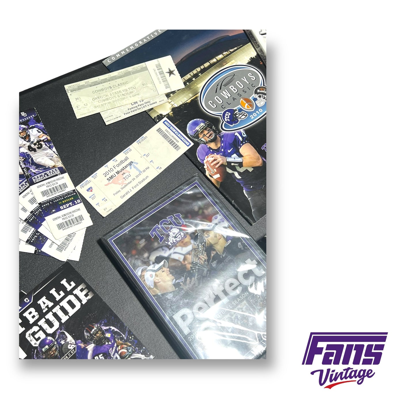 2010 TCU Football Undefeated Rose Bowl Season Memorabilia Bundle