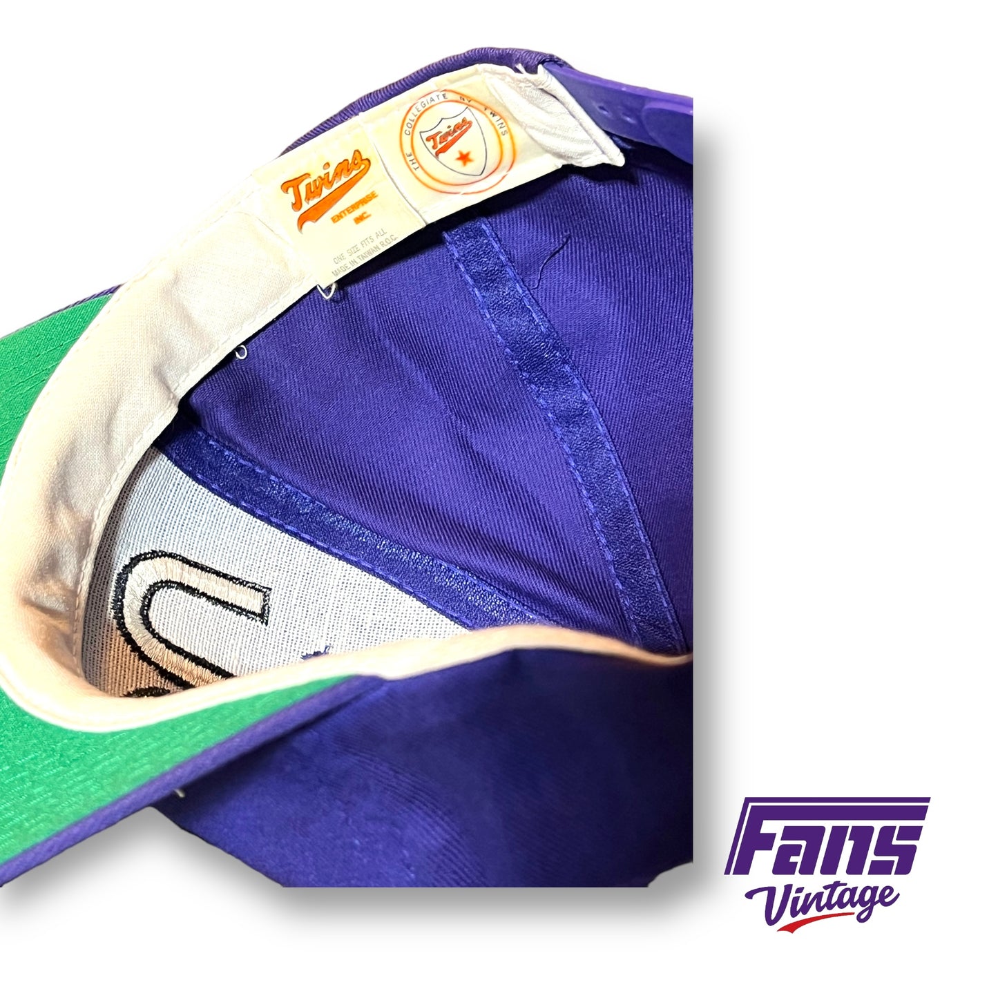 Vintage 90s TCU Horned Frogs Rare Embroidered Snap Back Hat