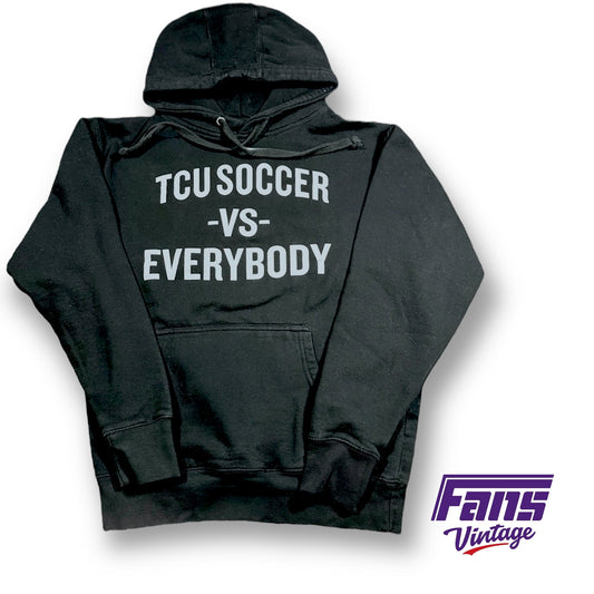 "TCU Soccer vs. Everybody" Hoodie - Black and White