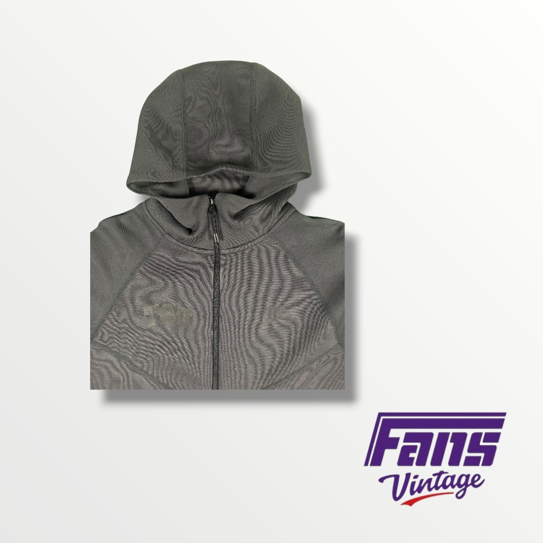 Nike TCU Training Hoodie with Cool Zipper Details and Logos