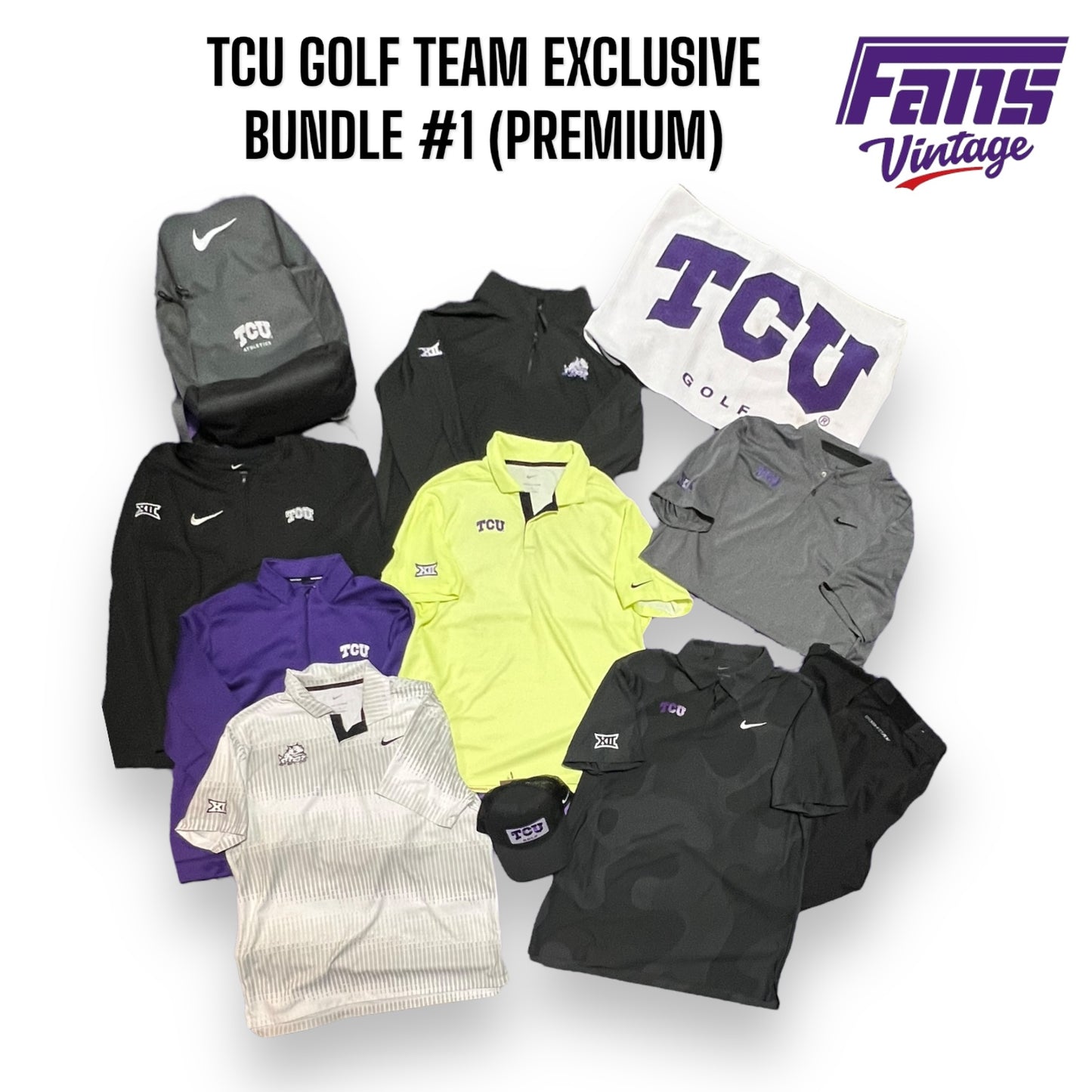 TCU Golf Team Exclusive Bundle #1 - Premium - SIZE LARGE