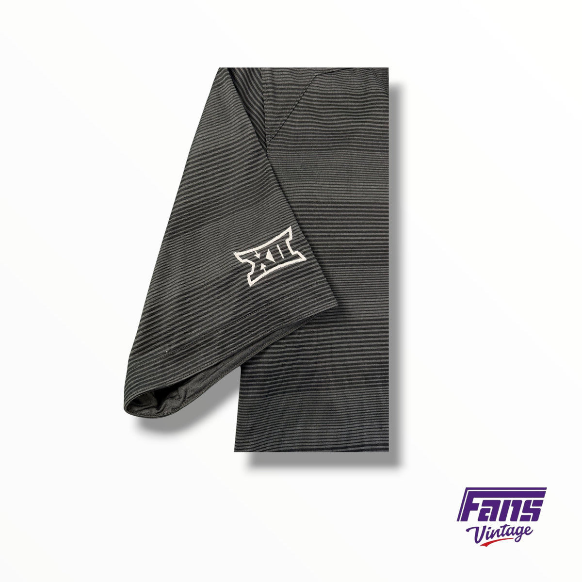 TCU Baseball Team Issued Black Striped Nike Dri-Fit Polo
