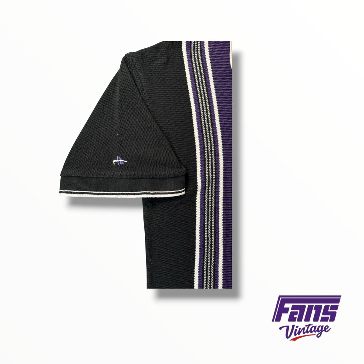 Vintage TCU Pique Cotton Knit Embroidered Logos Antigua Polo