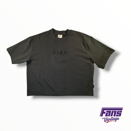 TCU Team Issued Nike Embroidered Blackout Crop Top