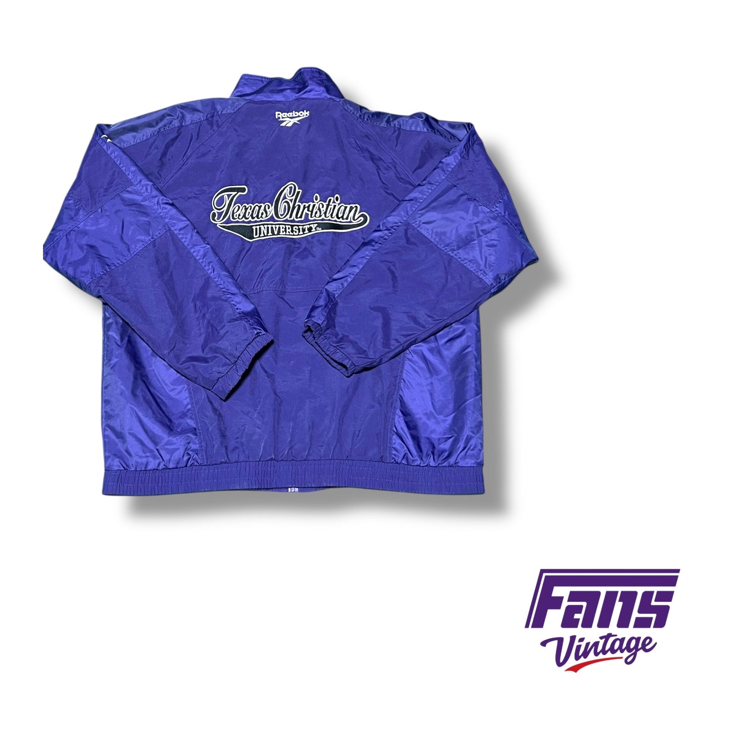 RARE 90s Vintage Reebok TCU Player Jacket with double sided embroidered logos - LT Era Team Issued