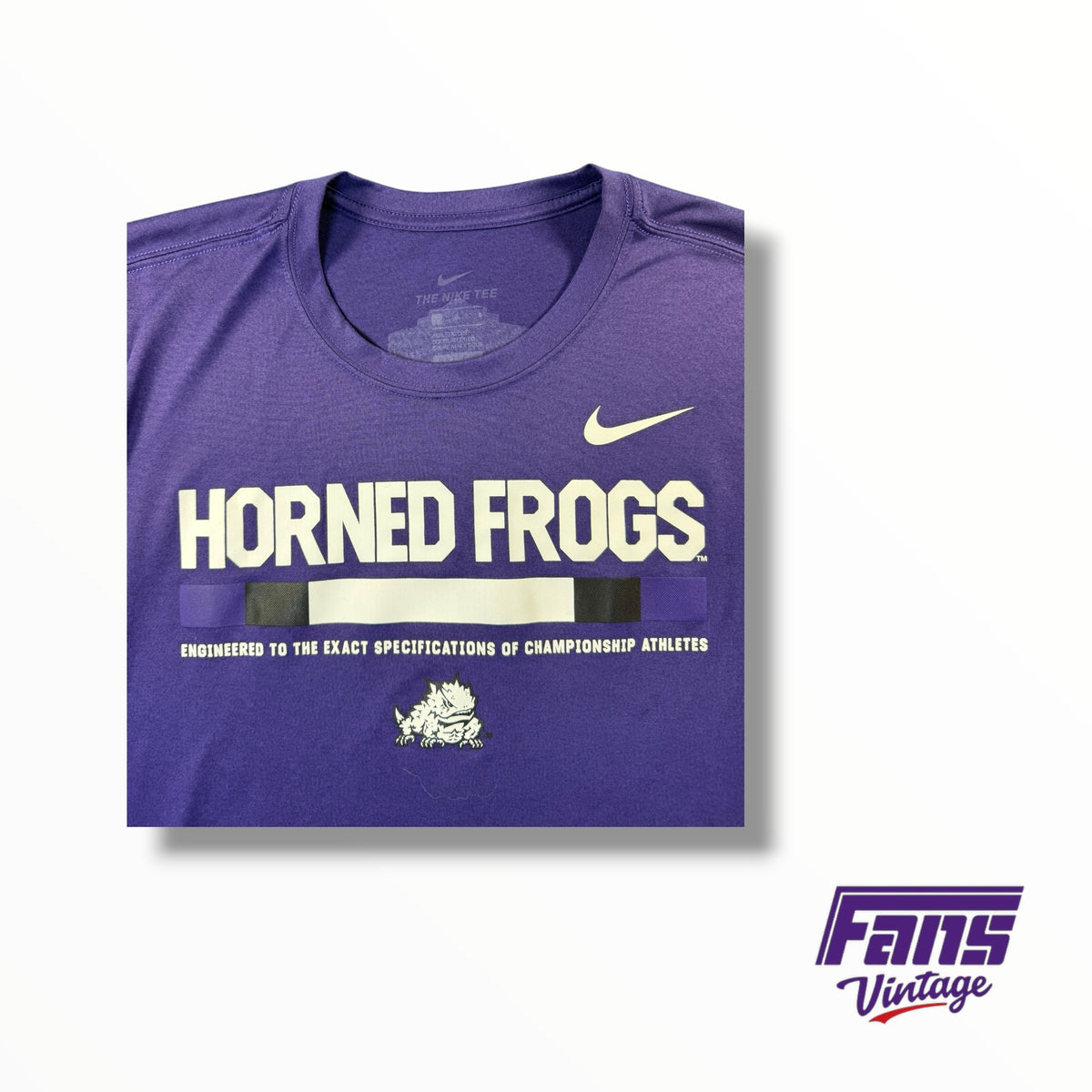 TCU Football Team Issued Nike Alamo Bowl Purple Dri-Fit Long Sleeve