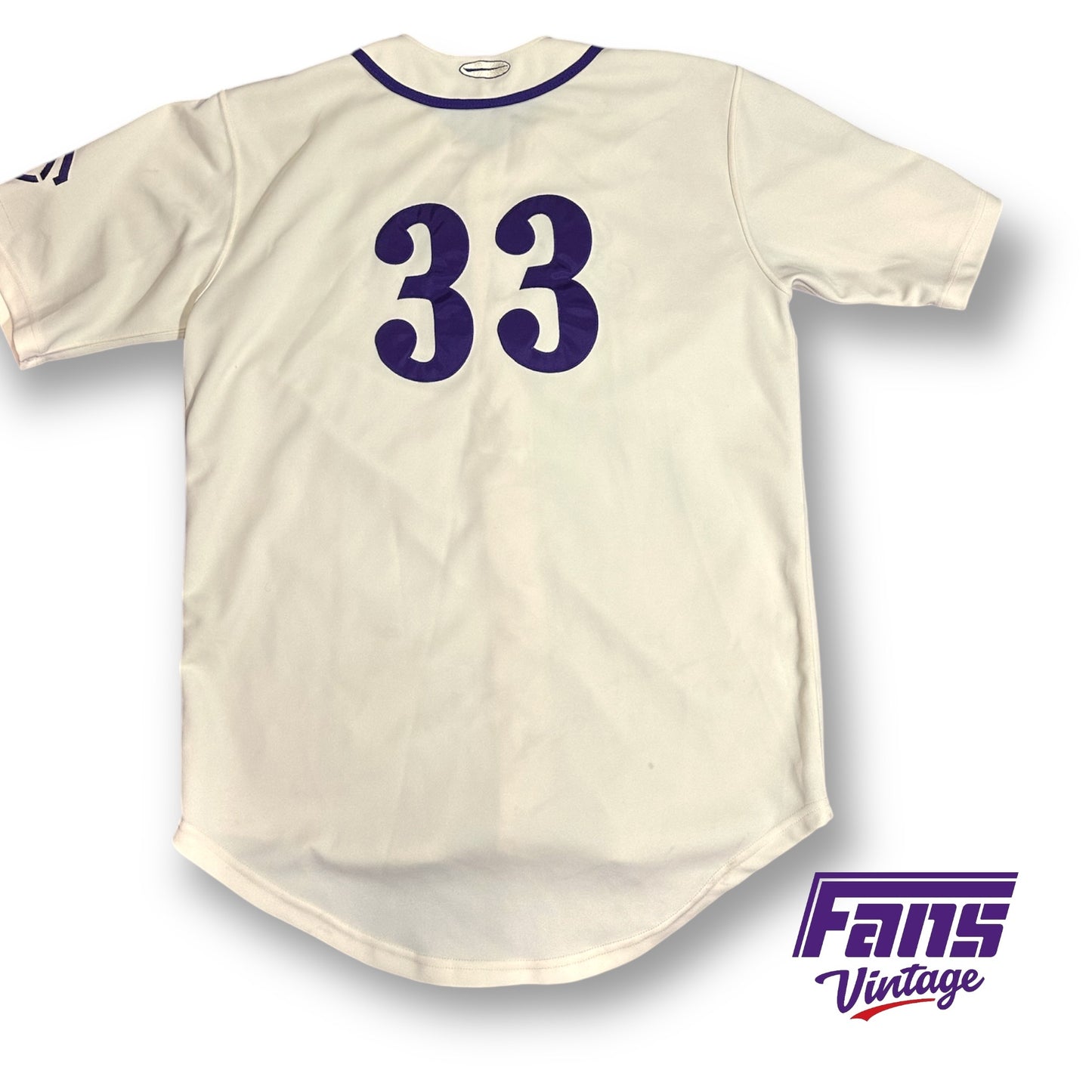 RARE! Vintage TCU Baseball “Grail” Jersey - Game Worn Early 2000s Original Throwback Look! - Mountain West Patch!