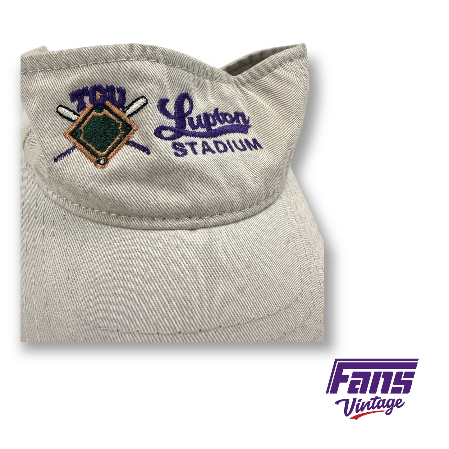 Vintage Lupton Stadium TCU Baseball Visor!