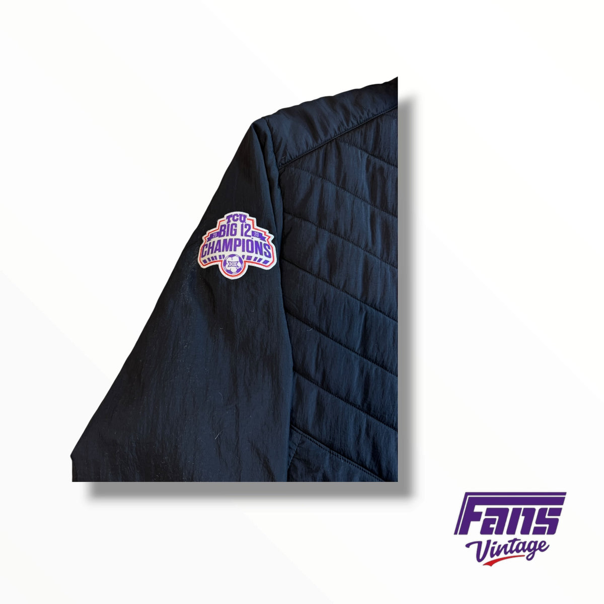 TCU Soccer Team Issued Nike Running Big 12 Champion Blackout Spitblood Puffer Jacket