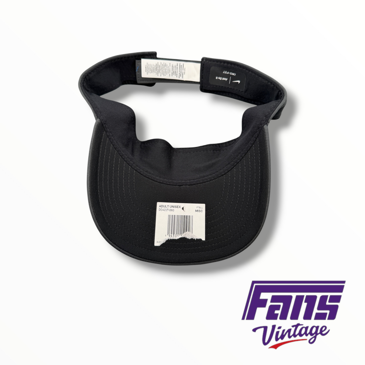 TCU Team Issue Anthracite Gray Sideline Visor