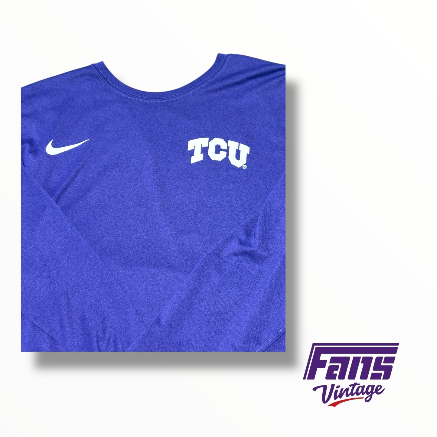 TCU Nike Volleyball Team Issued  ‘Gratitude’ Purple Long Sleeve Shirt