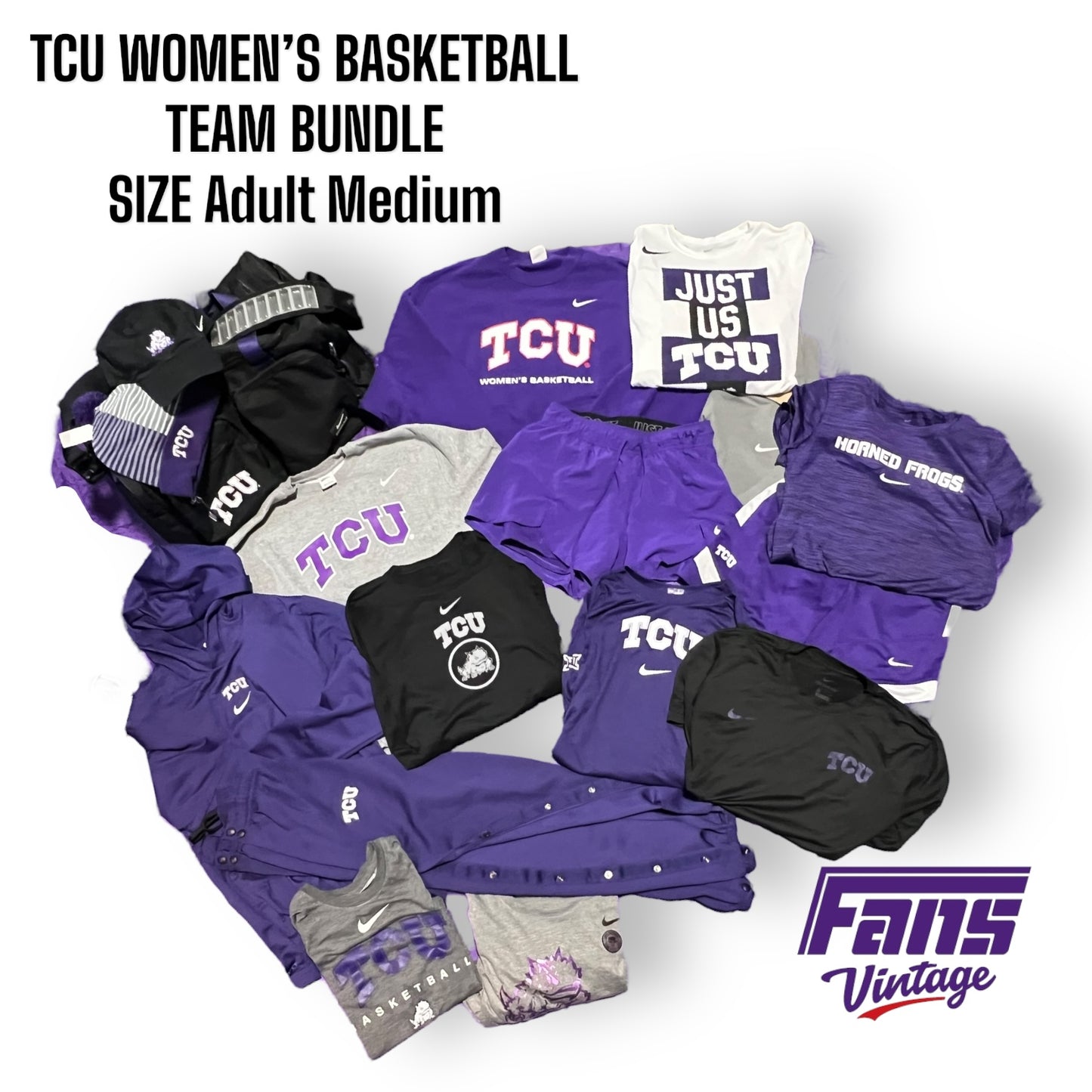 TCU Women’s Basketball Team Exclusive Bundle #1 - Size Adult Medium / Wm Large