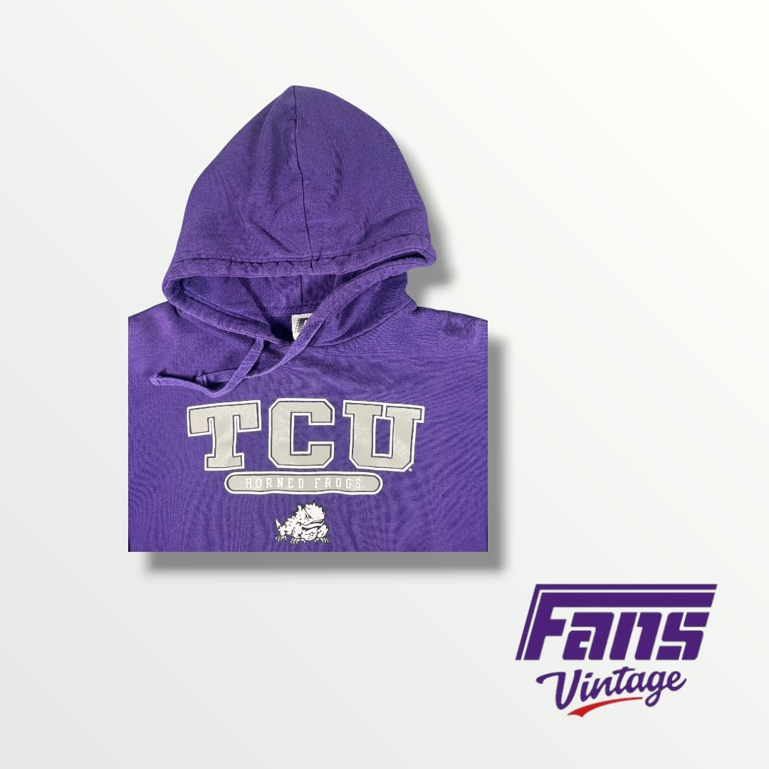Vintage TCU Cozy Hoodie with Comfortable Interior