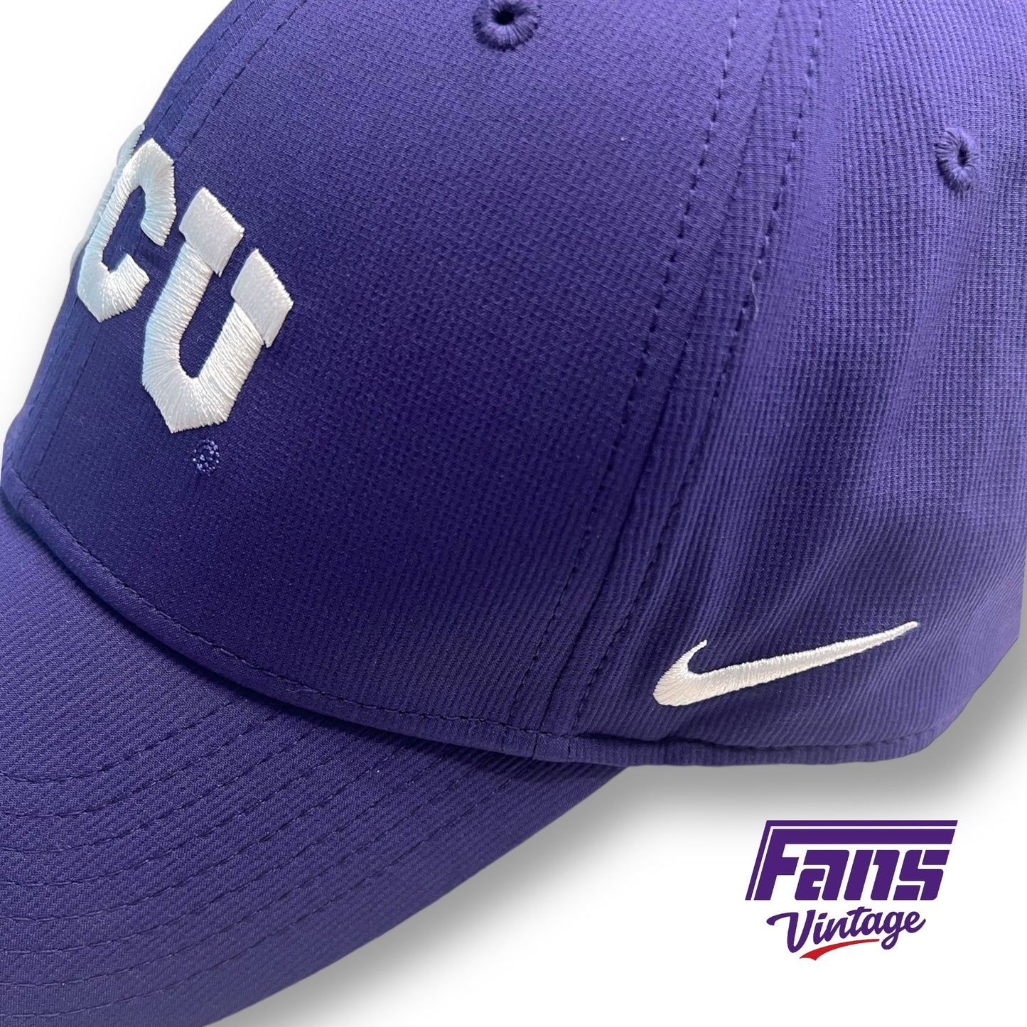 TCU Football Team Issued Premium Purple Nike Hat