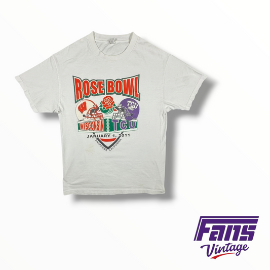 Vintage TCU Double Sided Rose Bowl Tee - Rare Double Sided Print!