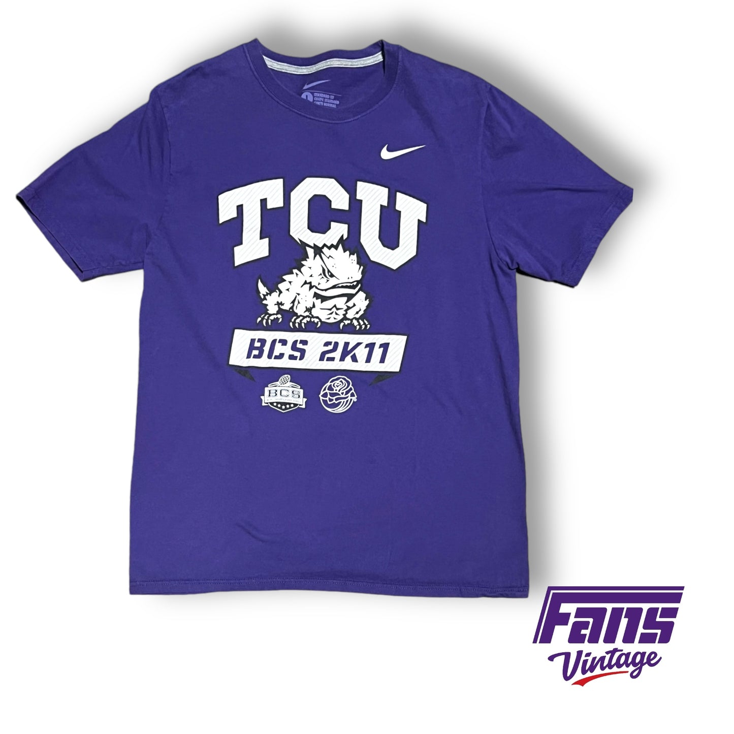 RARE! Nike TCU Rose Bowl BCS 2K11 Tee