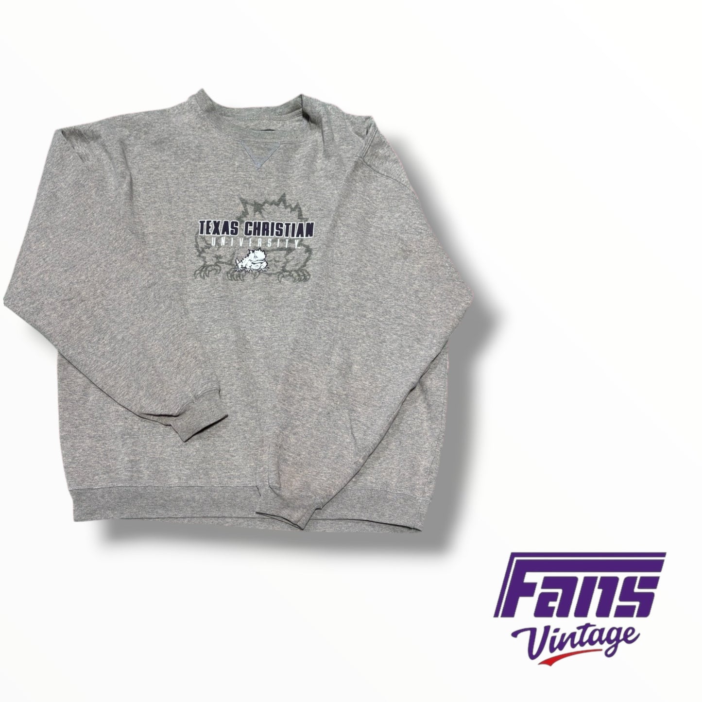 TCU Vintage Y2K Style Crewneck Sweater