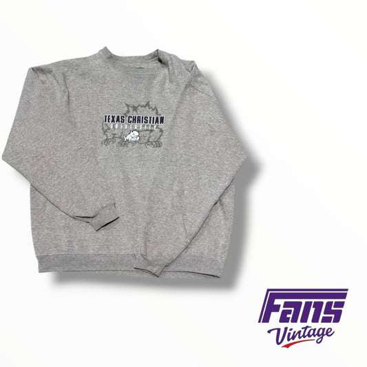 TCU Vintage Y2K Style Crewneck Sweater