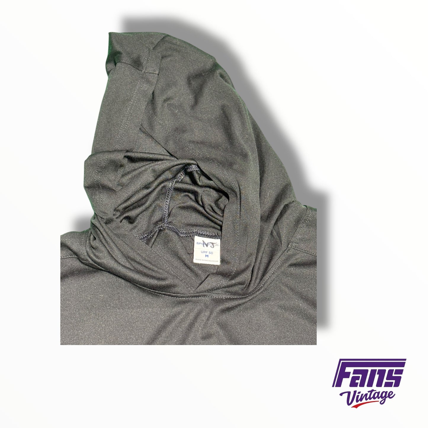 TCU Football Team Issued Limited Edition SuperFrog Logo Football Long Sleeve Hooded Long Sleeve Shirt