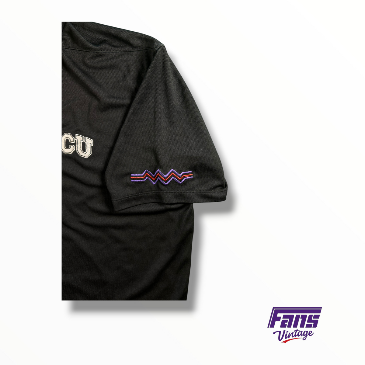 TCU Basketball Team Issued Nike Dri-Fit Blackout Polo