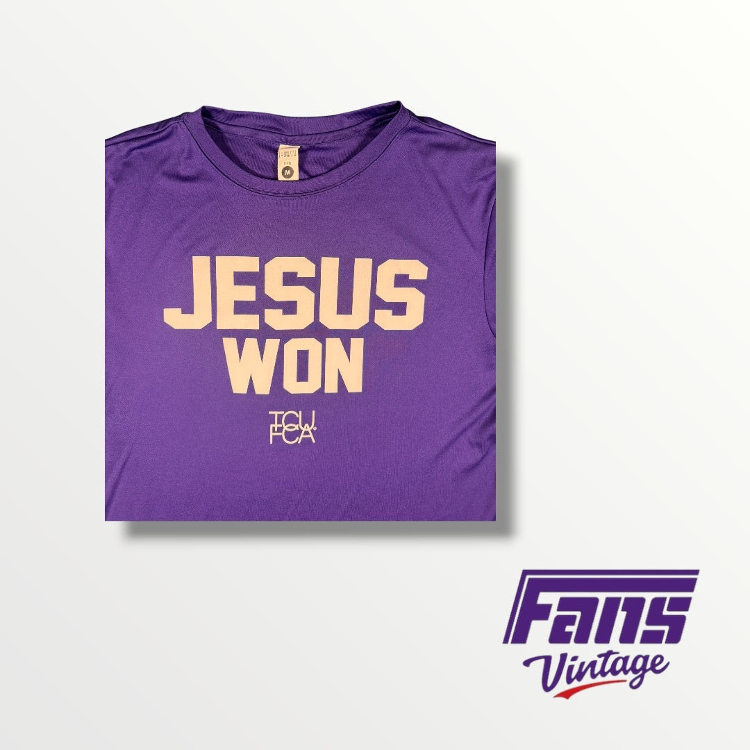 TCU FCA Purple Jesus Won T-Shirt