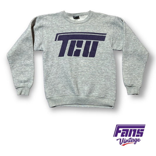 *GRAIL* Vintage 90s TCU “Flying T” Crewneck Sweater - Perfect Condition!