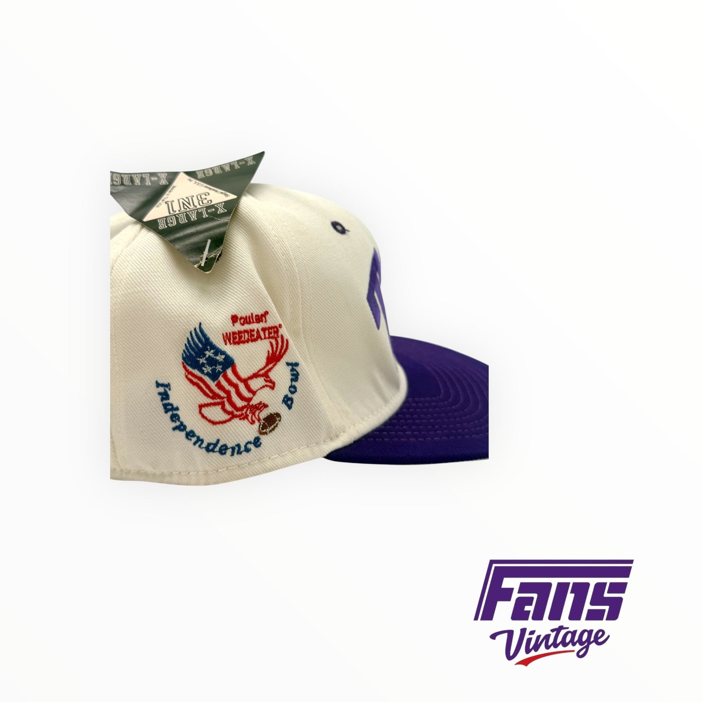 RARE! Vintage TCU Liberty bowl team issued fitted hat hat with 3 sided embroidered logos. New with Original Tags!