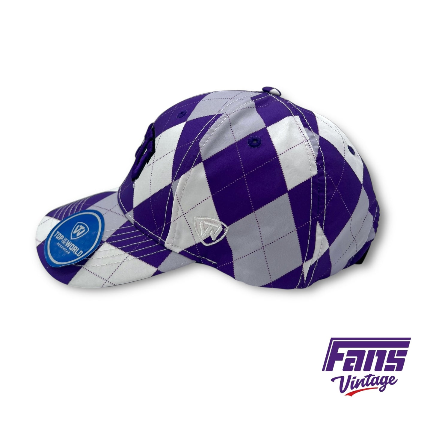 TCU Argyle Adjustable Hat - Super Unique - New with tags!