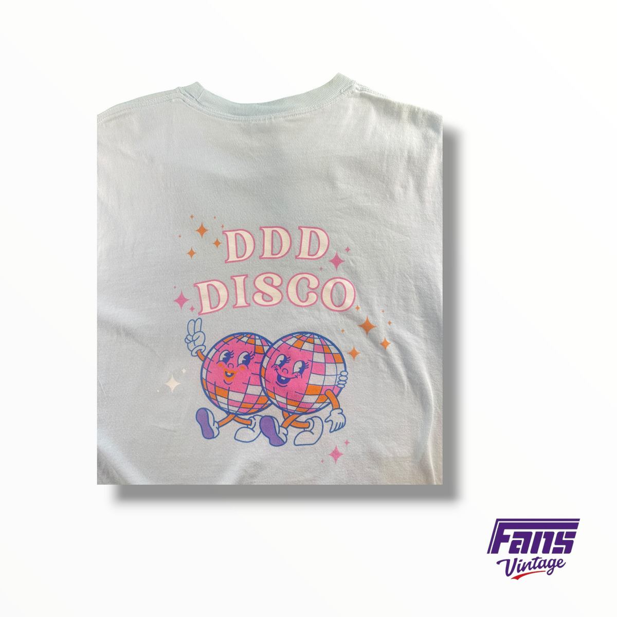 TRI DELTA Work Week 2023 Light Blue Tee With Double Sided Disco Graphics