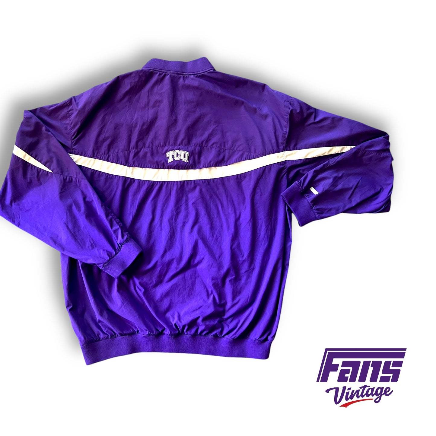 Sick Y2K Vintage TCU Team Issue Nike Quarterzip Pullover with insane details!