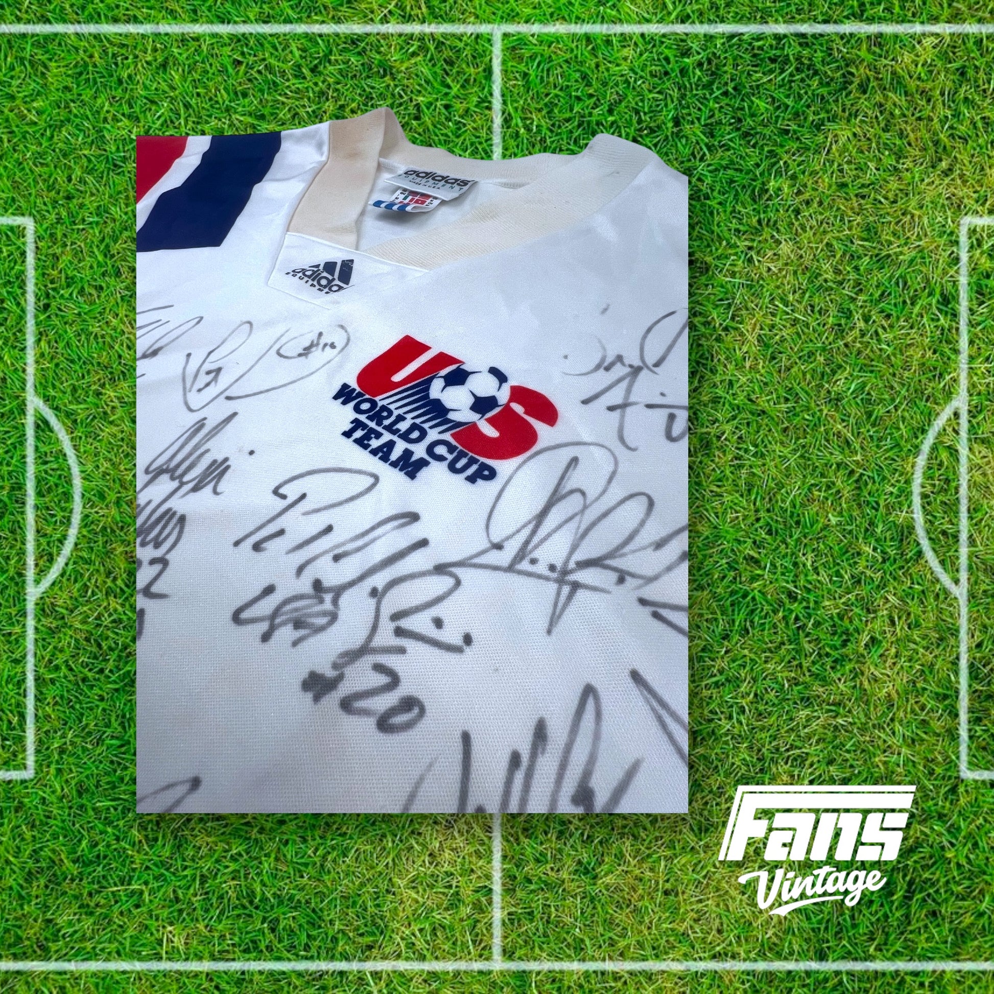 RARE! 1994 World Cup US Soccer USMNT Team Autographed Adidas