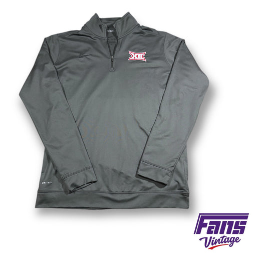 Big 12 Team Issue Nike Quarter Zip Pullover Sweater - Grey