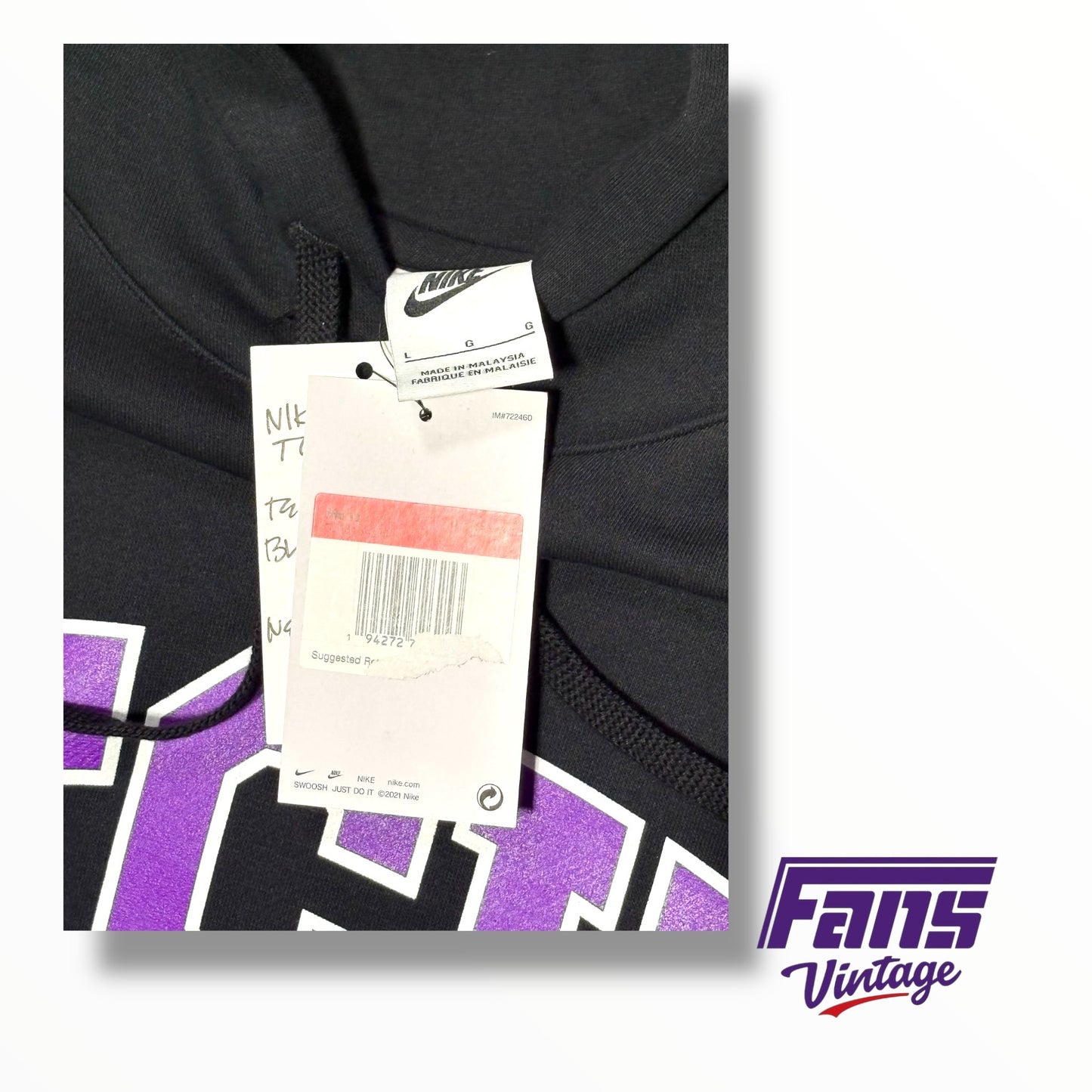 TCU Nike Team Issued Women’s Basketball Blackout Colorway Hoodie