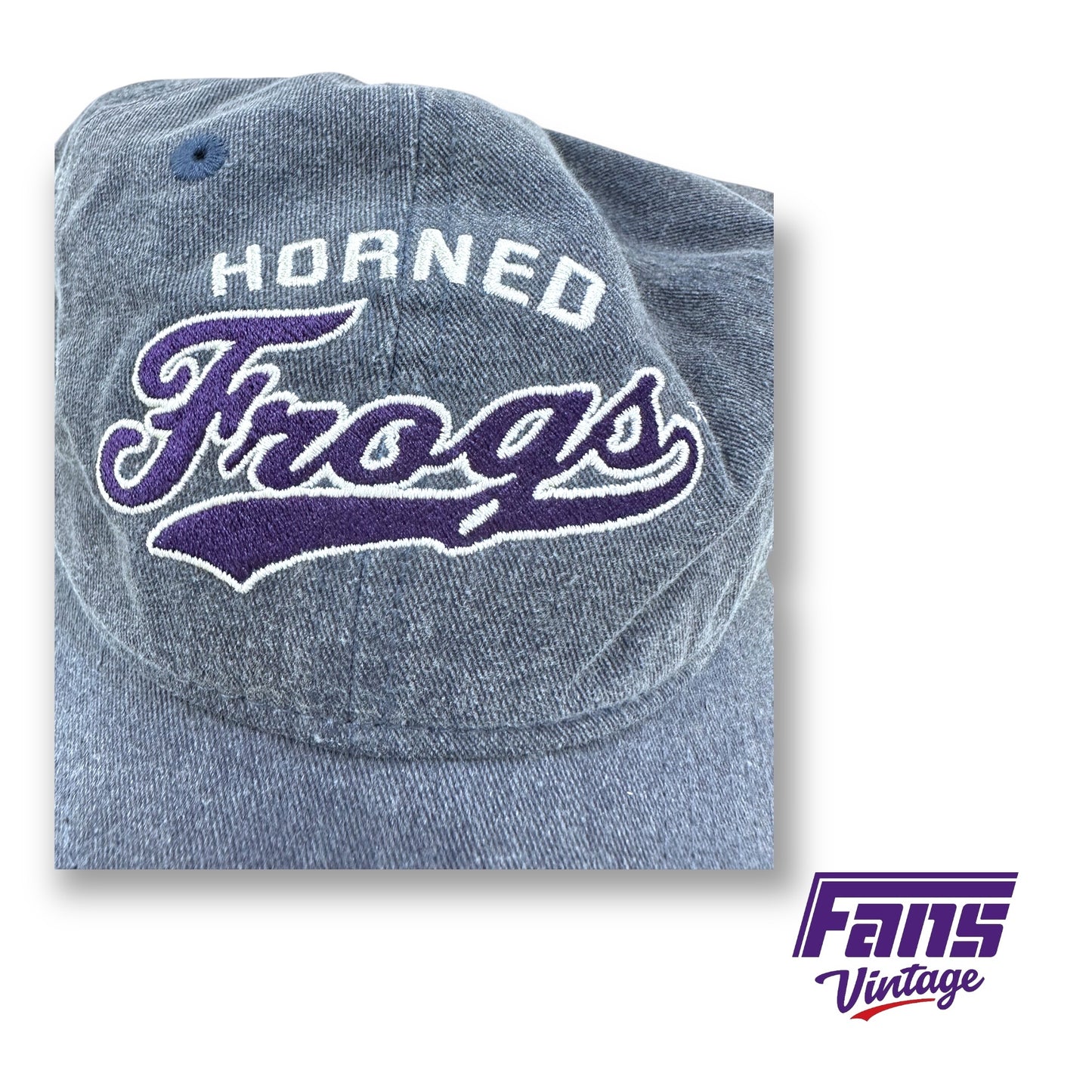 Champion Denim Horned Frogs Script Hat!