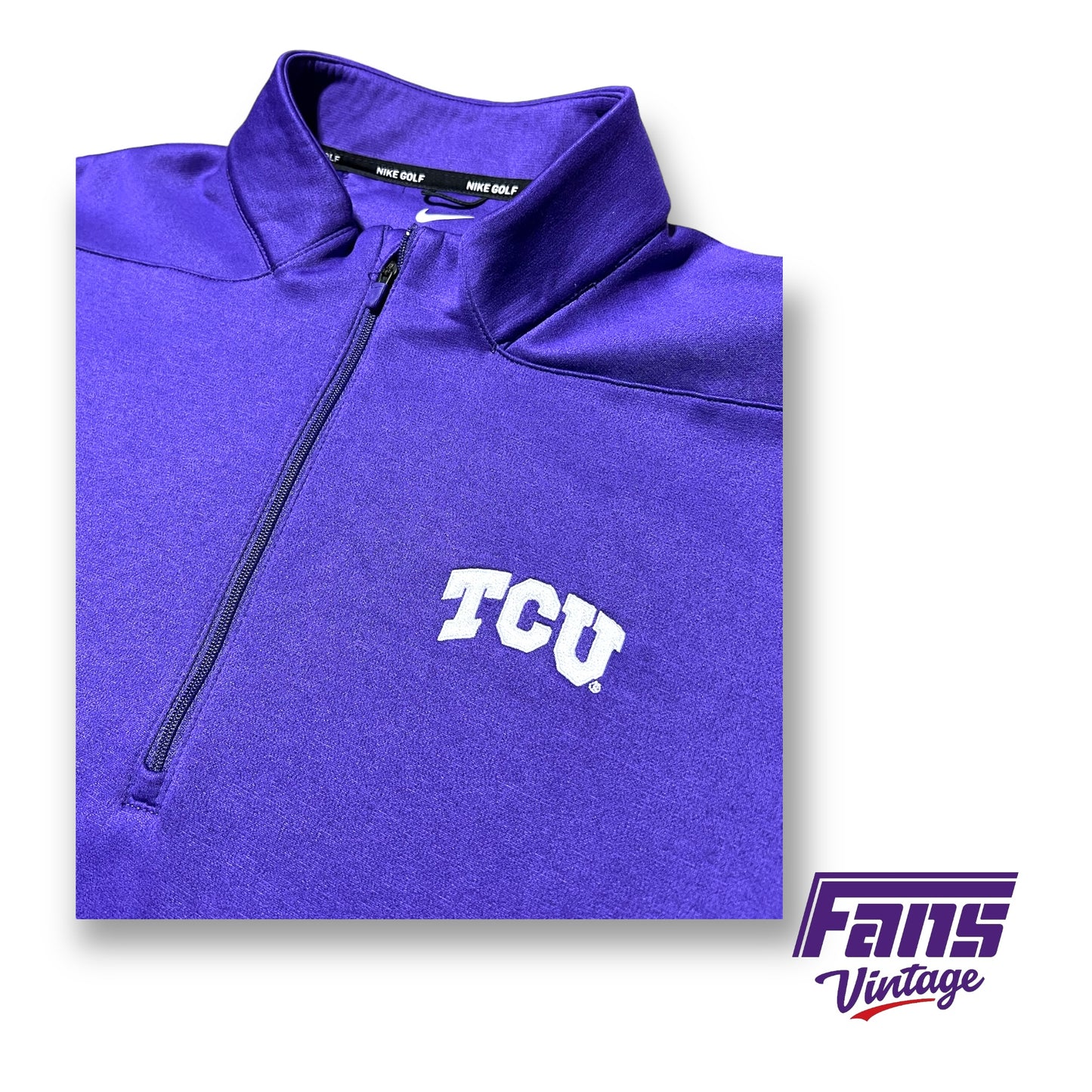 TCU Team Issue Coach’s Nike Golf Quarter zip Pullover