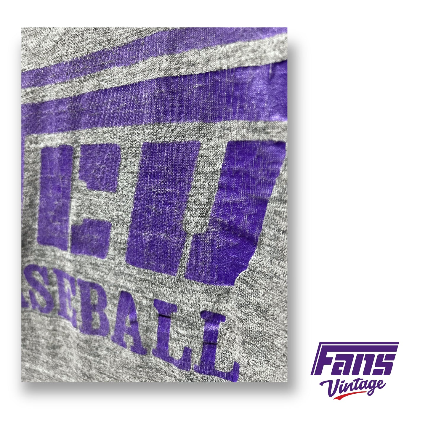 RARE 70s Vintage TCU Baseball team-issued Flying T Logo Single Stitch Tee